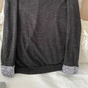 Gray and sequin boutique top